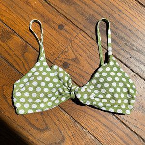 Aerie Polka Dot Scoop Bikini Top